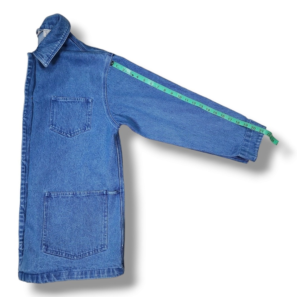 Vintage Basic Editions Med Wash Button Denim Jacket Men's Medium - Picture 7 of 9